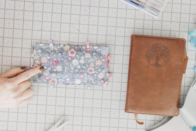 pin or clip around outside