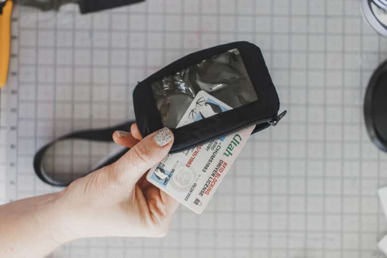 clear ID pocket on wallet