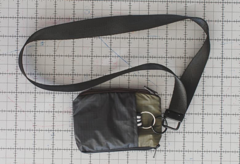 front and back of zipper wallet for lanyards