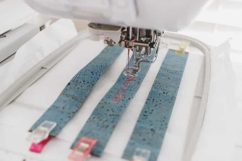 embroider each cuff separately