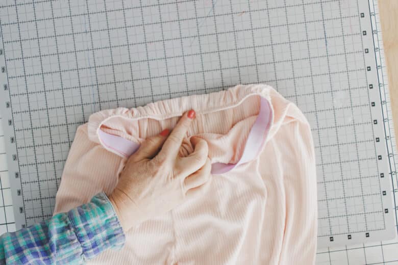 fold over and top stitch