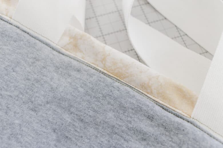 top-stitch on both sides of the seam to secure