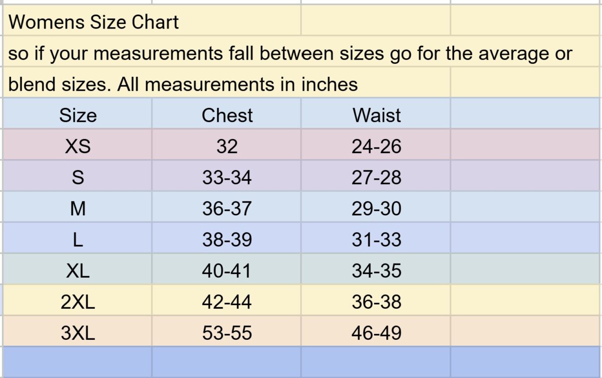 womens sundress size chart