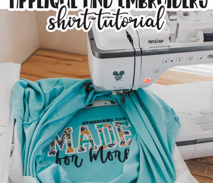 Learn how to combine applique and embroidery on a shirt for this fun tutorial. Make a gorgeous shirt with a embroidery and applique combined.
