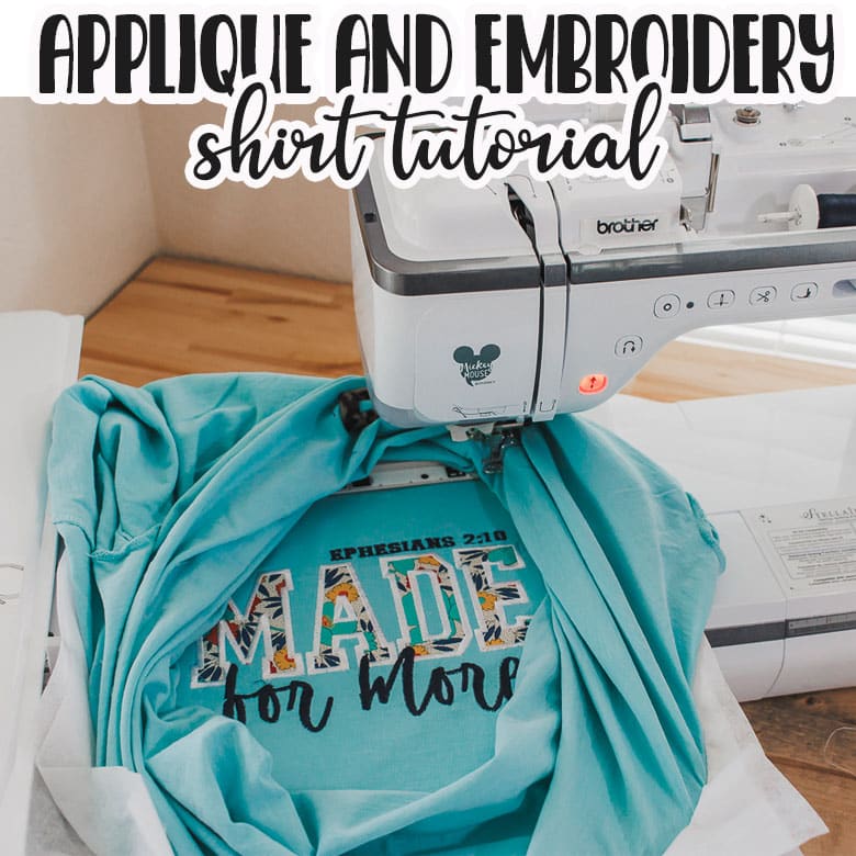 Learn how to combine applique and embroidery on a shirt for this fun tutorial. Make a gorgeous shirt with a embroidery and applique combined.