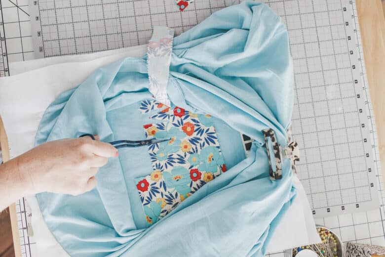 cut away extra fabric