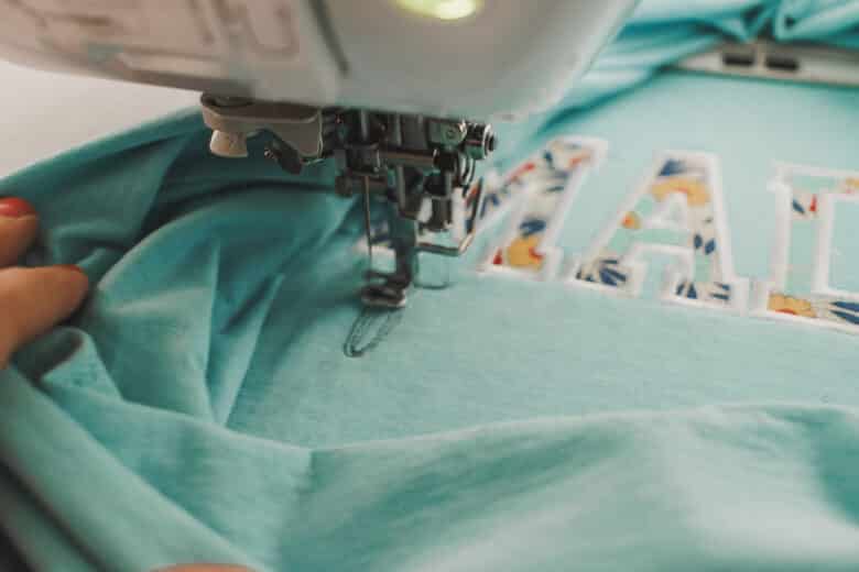 add embroidery under applique