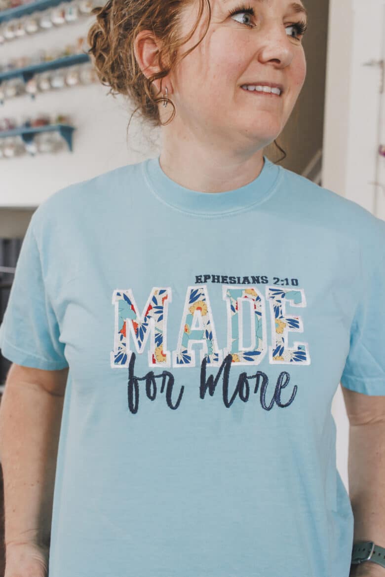 combine applique and embroidery