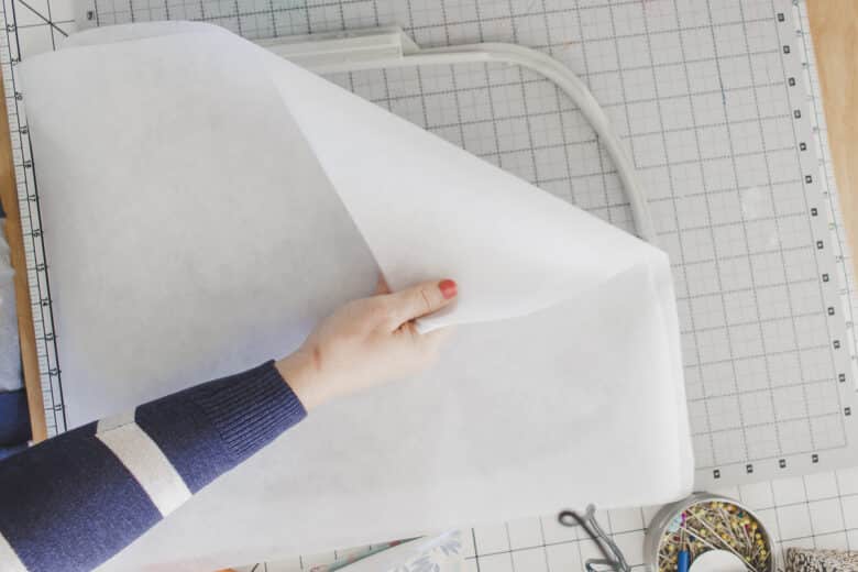 prep hoop with interfacing