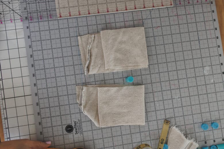 cut 2 four inch wide ruffles