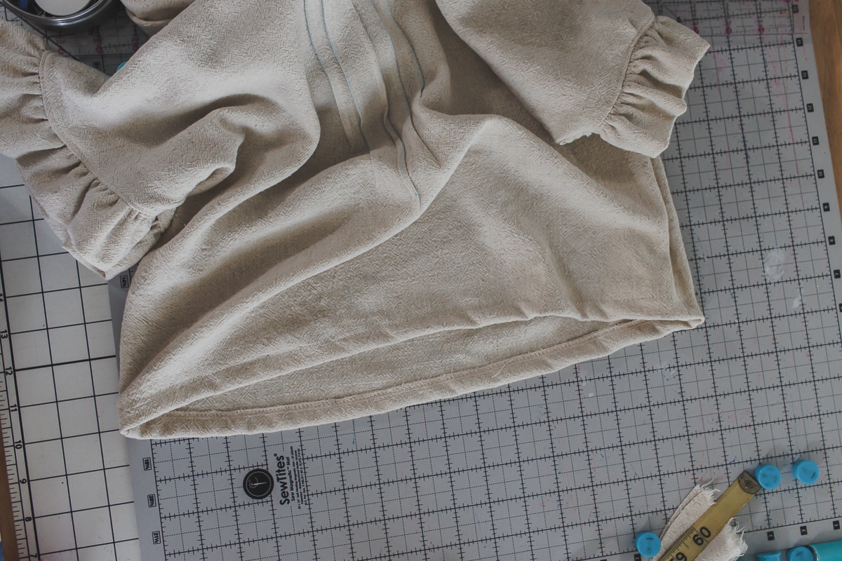 1/2 inch hem to finish