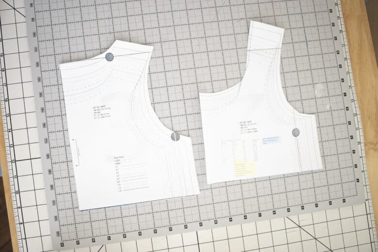 cut or trace pattern pieces, use directions for skirt