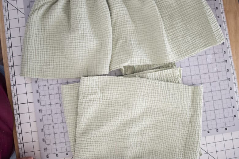 sew two pieces in a circle, 