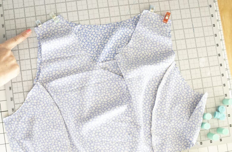 pin and sew shoulders