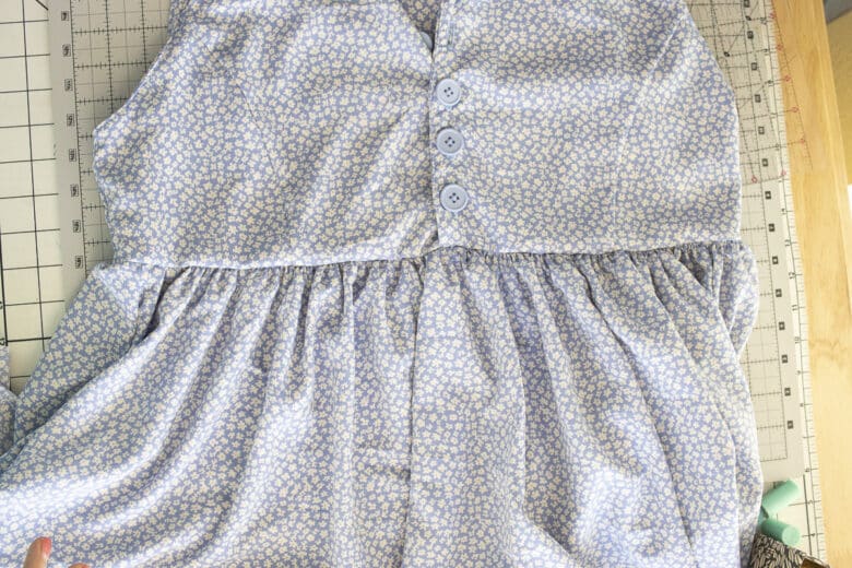 sew top layer to bodice