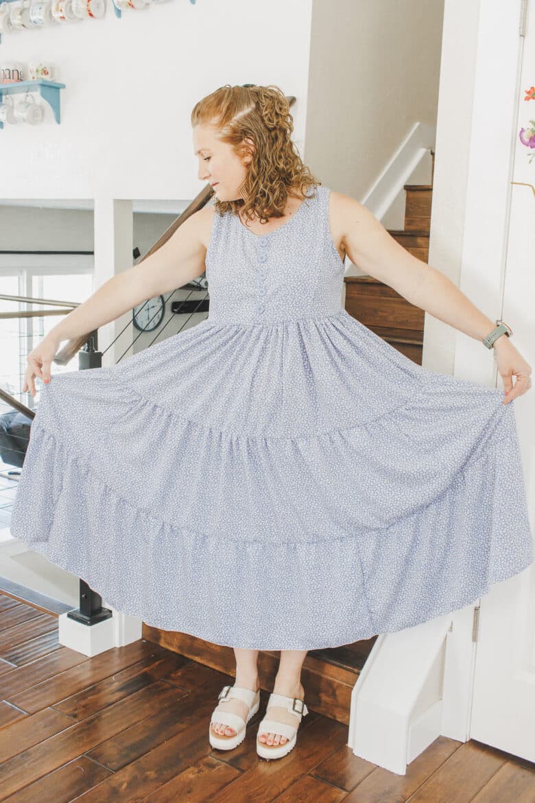 tank dress with button front sundress