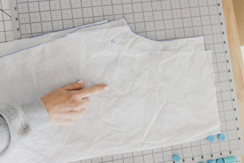 cut pattern in half
