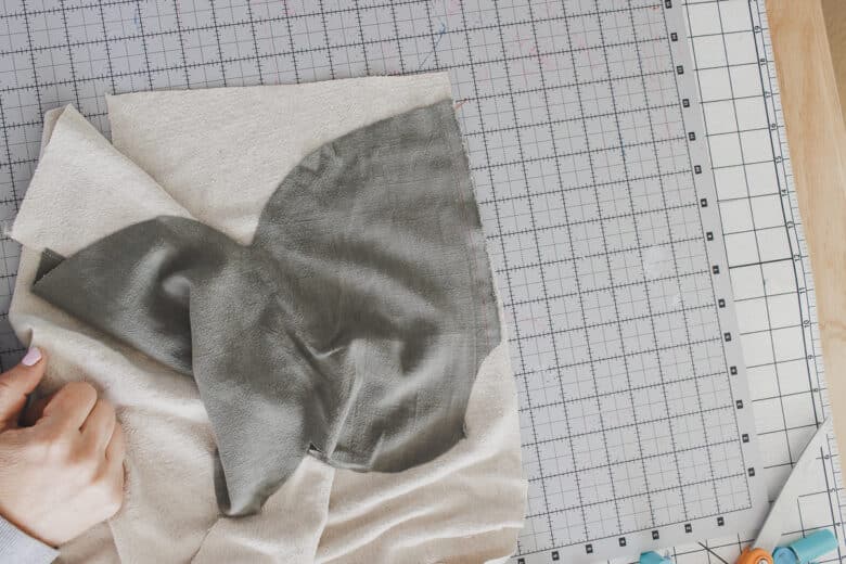 sew to back 1" down