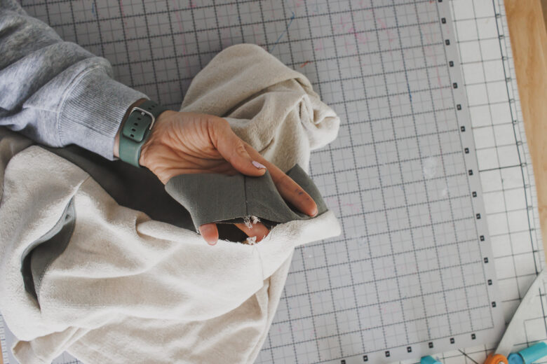 sew leaving a hole for elastic