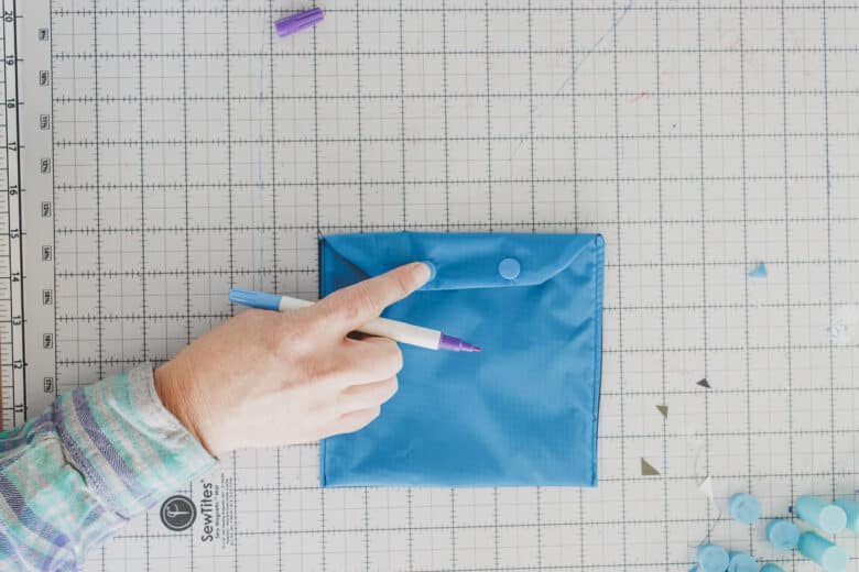 fold over to mark the bottom