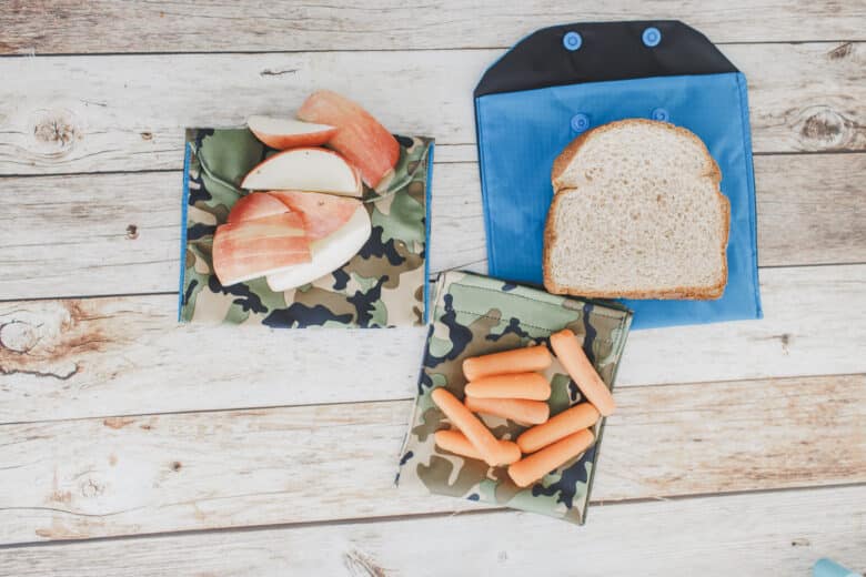food storage in reusable bags