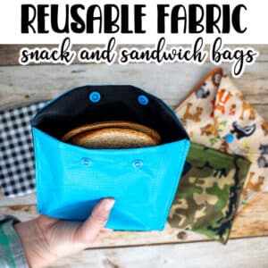 Reusable Fabric Snack Bags Learn how to sew reusable fabric snack bags, perfect for summer snacking, or school lunch packing. Simple sewing tutorial to make in any size with these instructions. Two options for closures and lots of variations.