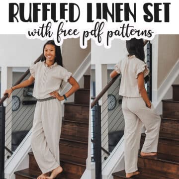 Sew up this beautiful and breezy linen summer set with free patterns and this tutorial. I've used two free patterns and hacked them to create this fun look. Easy sewing with gorgeous results, you will love this summer set.