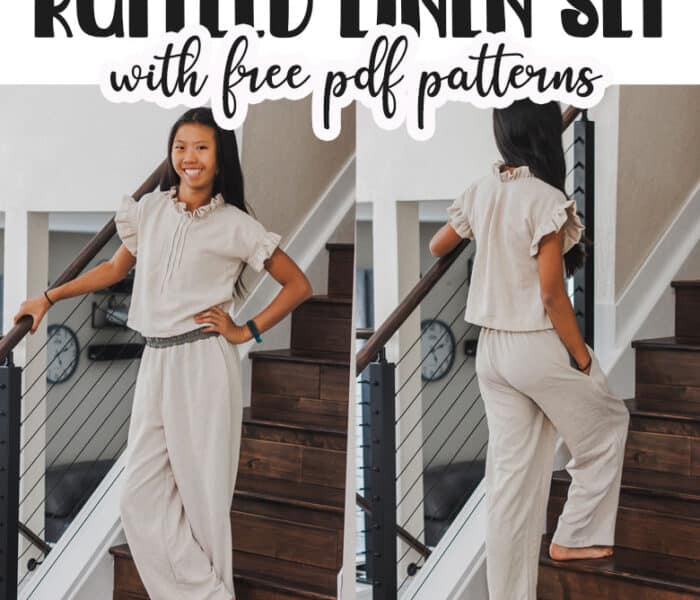 Sew up this beautiful and breezy linen summer set with free patterns and this tutorial. I've used two free patterns and hacked them to create this fun look. Easy sewing with gorgeous results, you will love this summer set.