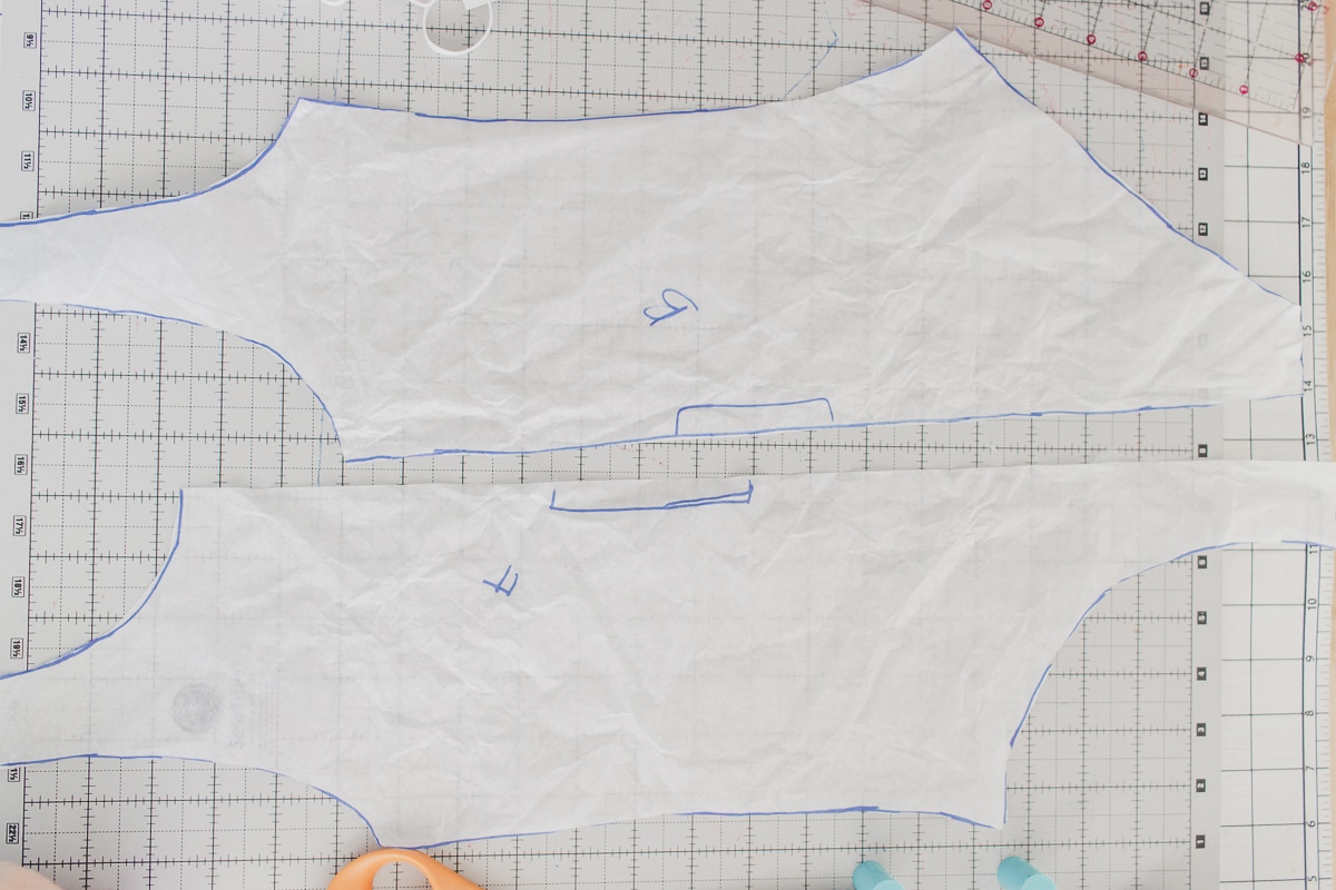 traced swim suit