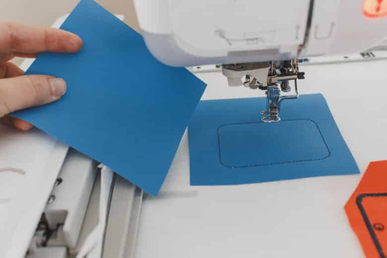 cut off extra twill for backing