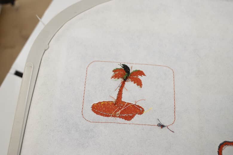 back of palm tree