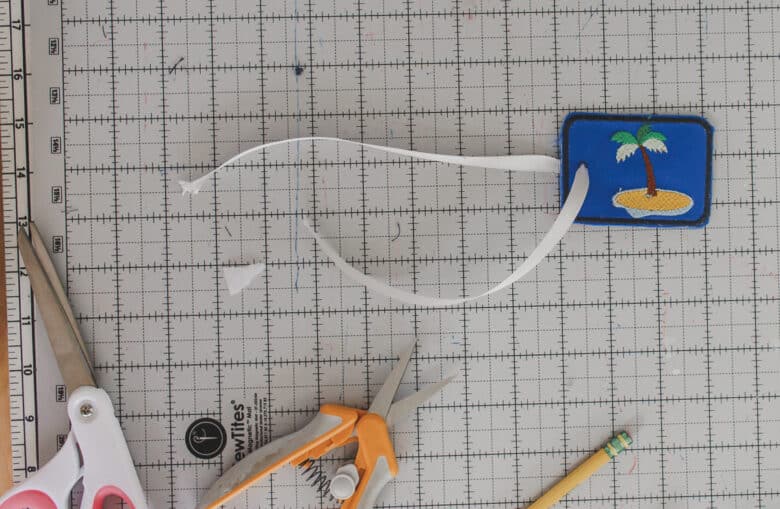 add ribbon through a the small circle