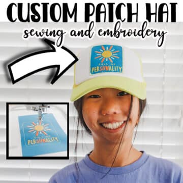 Learn how to make your own DIY custom patch, then sew it on a hat. This is a fun work a round if you don't have an embroidery machine that can embroider directly on a hat. Easy patch and sewing tutorial.
