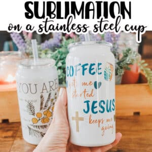 Learn how to add sublimation to a stainless steel tumbler for a fun and easy personalization craft. Sublimation is one of the easiest ways to personalize almost anything. These tumblers are adorable, personalized and useful.