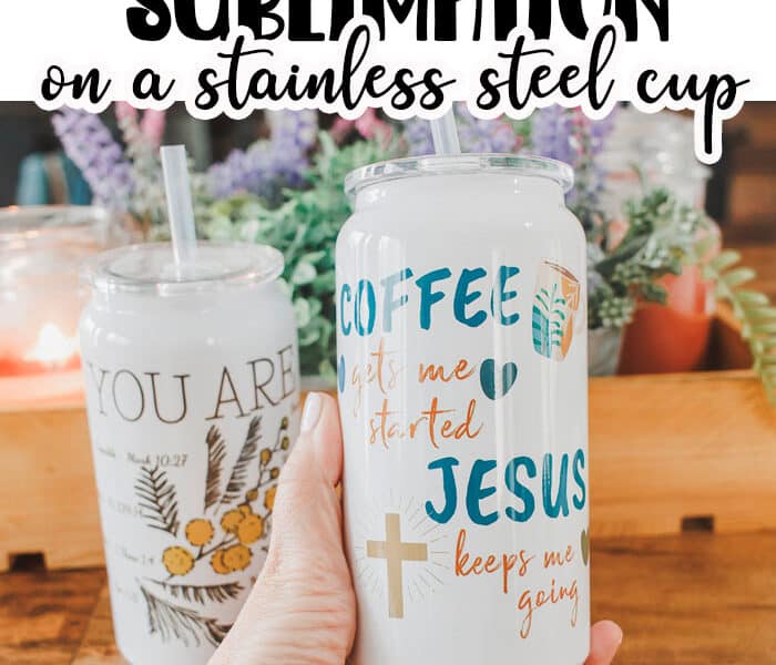 Learn how to add sublimation to a stainless steel tumbler for a fun and easy personalization craft. Sublimation is one of the easiest ways to personalize almost anything. These tumblers are adorable, personalized and useful.