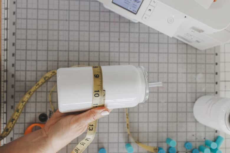 tape print to the tumbler