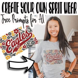 How to use AI to create school spirit wear prints - with prompts Learn how to use AI to create fun and easy spirit wear prints you can use to cheer on your school or team this year. Full tutorial with prompts to create the looks seen here and inspire you to create your own.