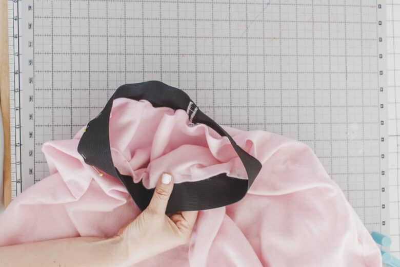 sew elastic to skirt
