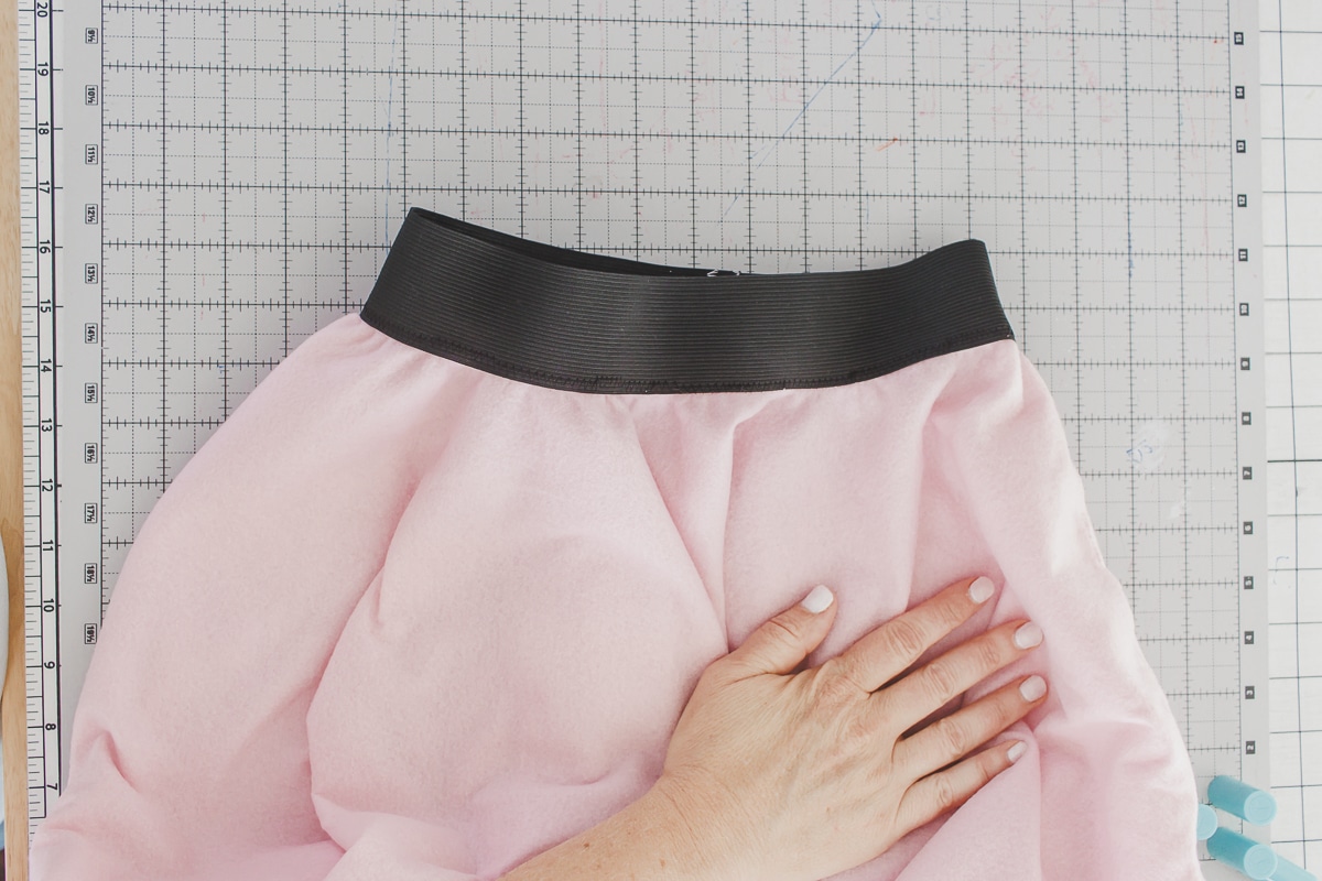 circle skirt with elastic waistband
