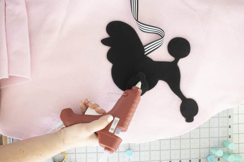 glue or sew in place