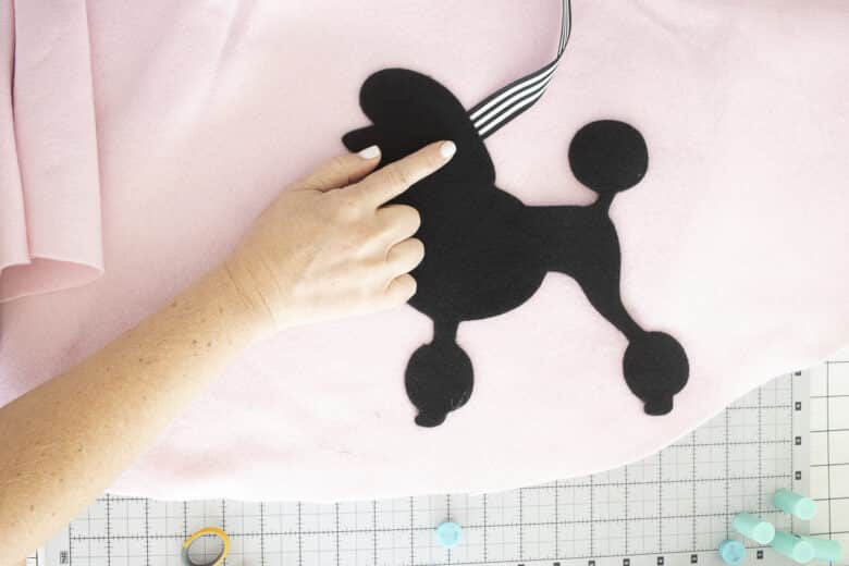 add leash with ribbon, layout then glue