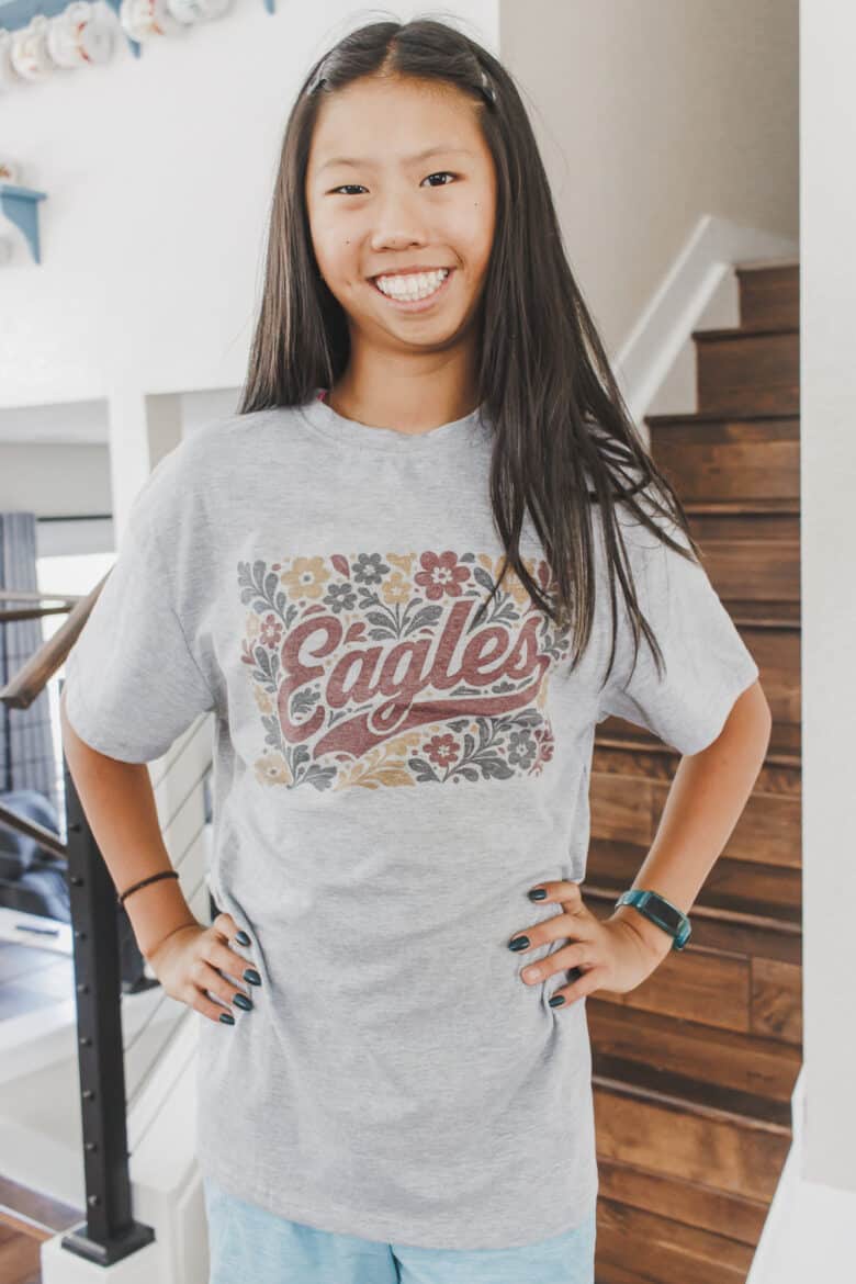 create your own school sprint wear prints using free AI prompts, then sublimate onto a shirt