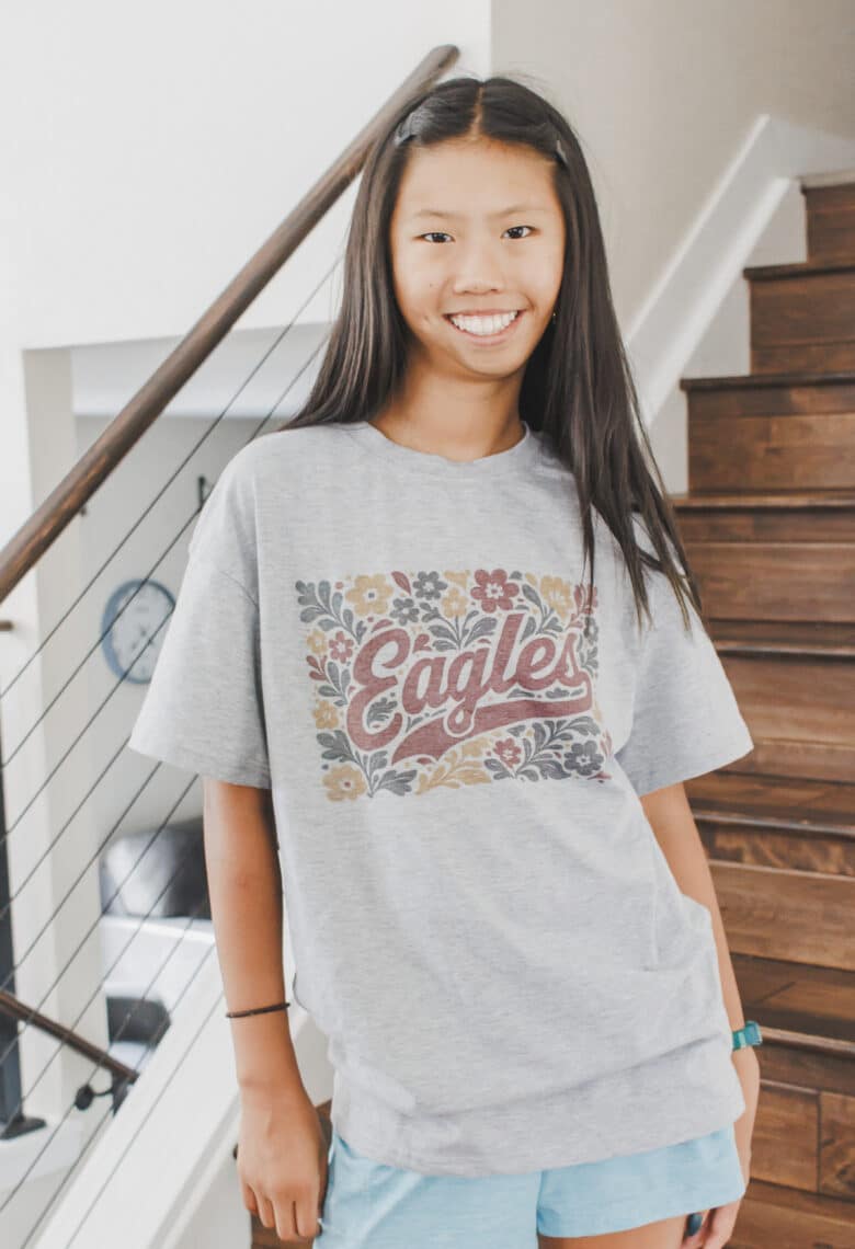 create your own school sprint wear prints using free AI prompts, then sublimate onto a shirt