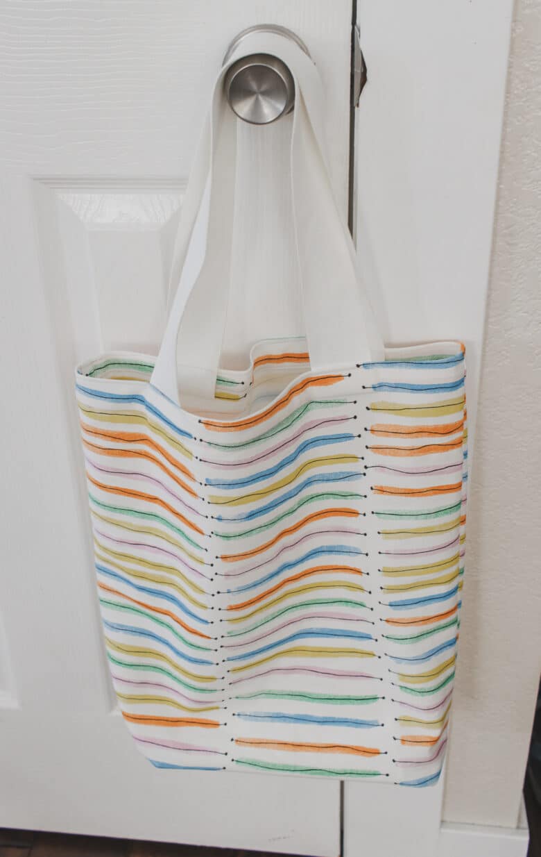 no lining tote bag with finished inside seams