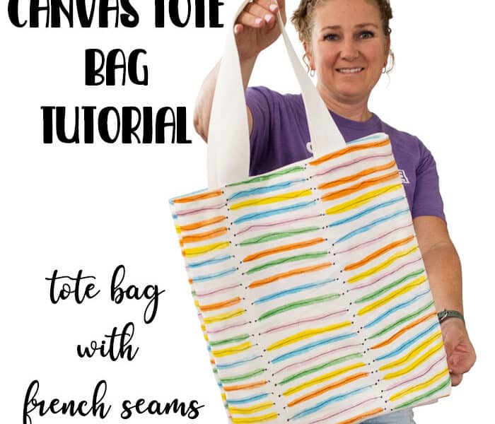Learn how to make a canvas tote bag with French seams for a polished look inside and out on your bag. No need to add a lining when you add easy French seams to your next tote bag.