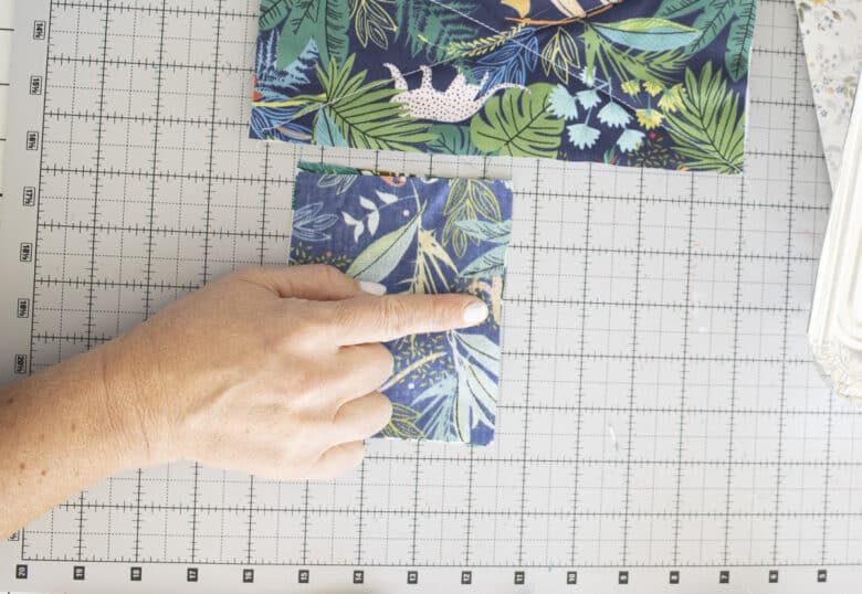 sew side of finger flap