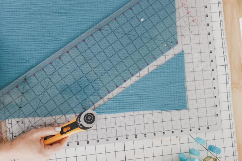 use a straight edge to cut off corner