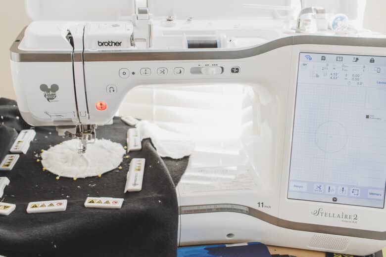 sew circle to stitch down ball