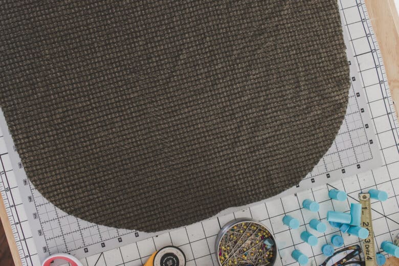 front of the shirt with curved bottom. 