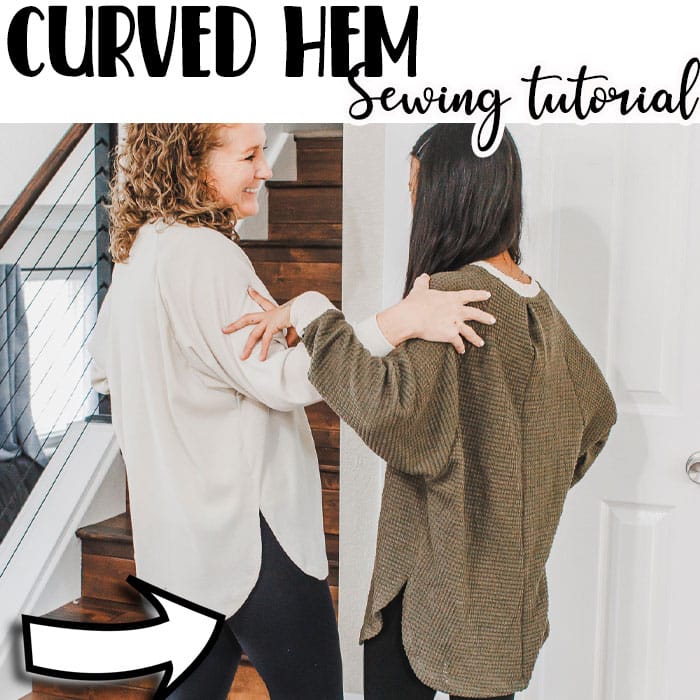 How to sew a curved shirt hem - Life Sew Savory